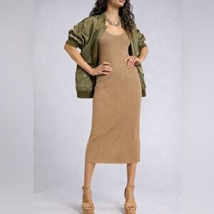 NWT Open Edit Ribbed Midi Knit Sweater Tank Dress Women’s Size XL Nordstrom